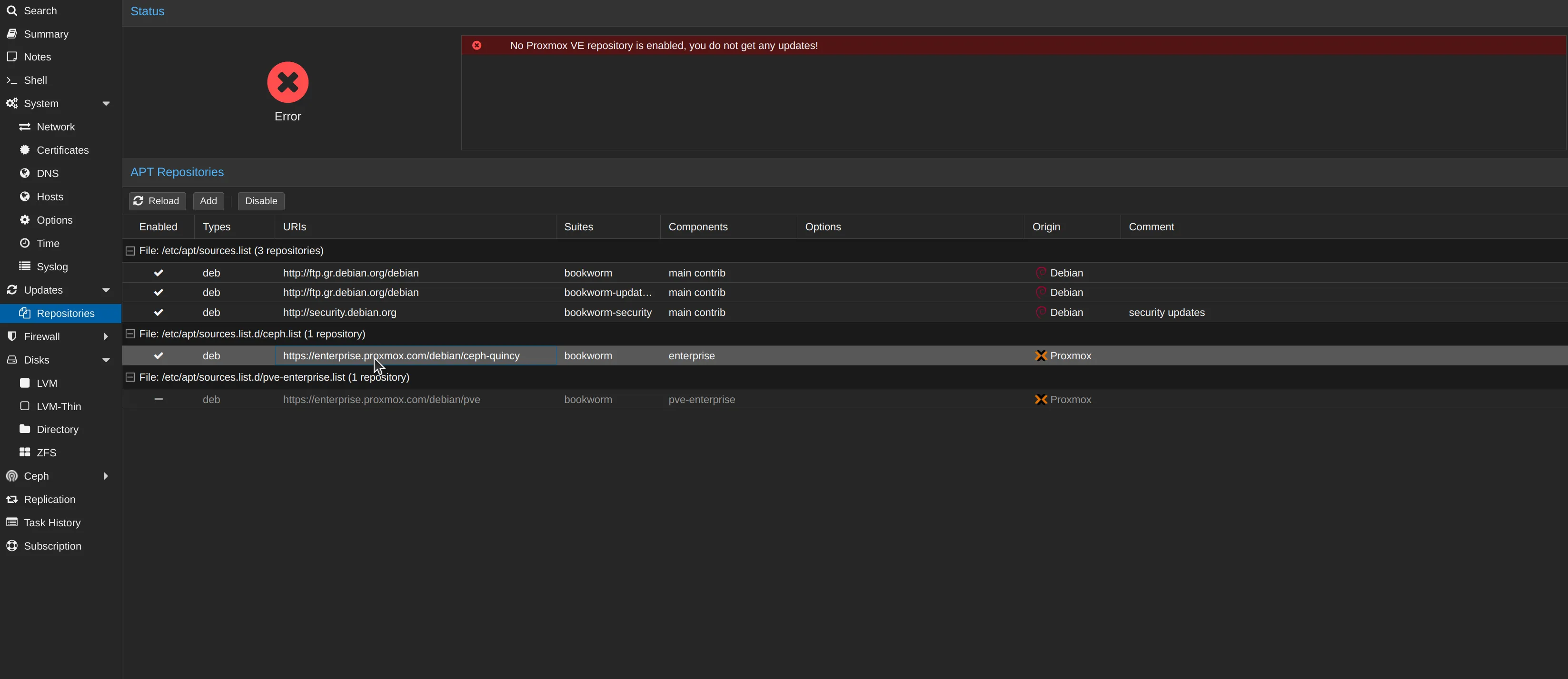 remove-enterprise-repo-ceph